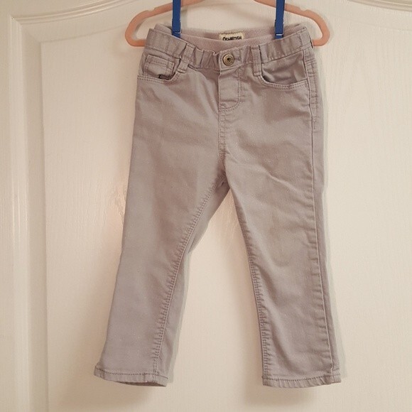 Oshkosh Gray Sparkle Jeans Elastic Waist - Picture 1 of 3